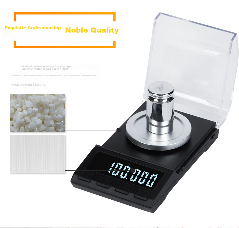 Yingheng Mini Electronic Scale, Gram Powder Scale, Micro Small Electronic Balance, High Precision Milligram Scale, 100g, 0.001g 4