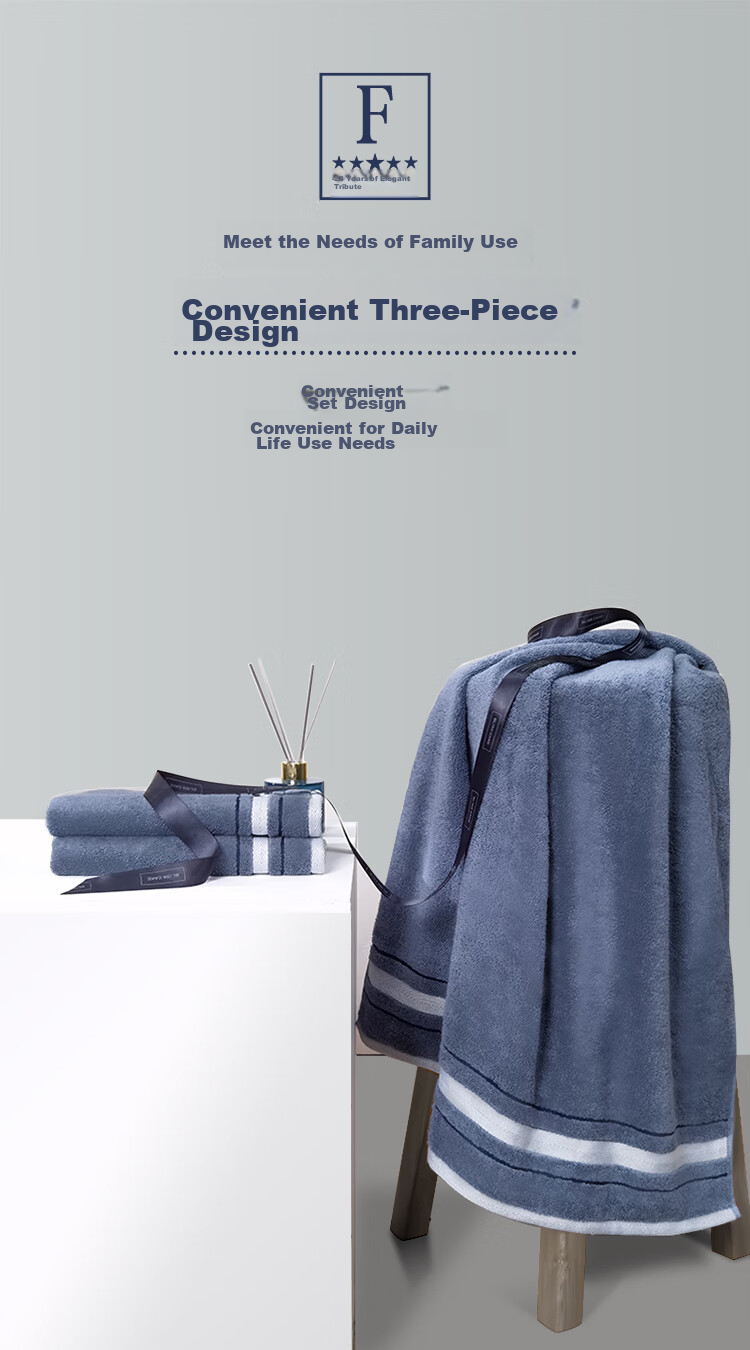 FUANNA Home Textiles, Towel And Bath Towel Three-Piece Set, Long-Staple Cotton, Soft And Absorbent, Suitable for Men And Wome 9