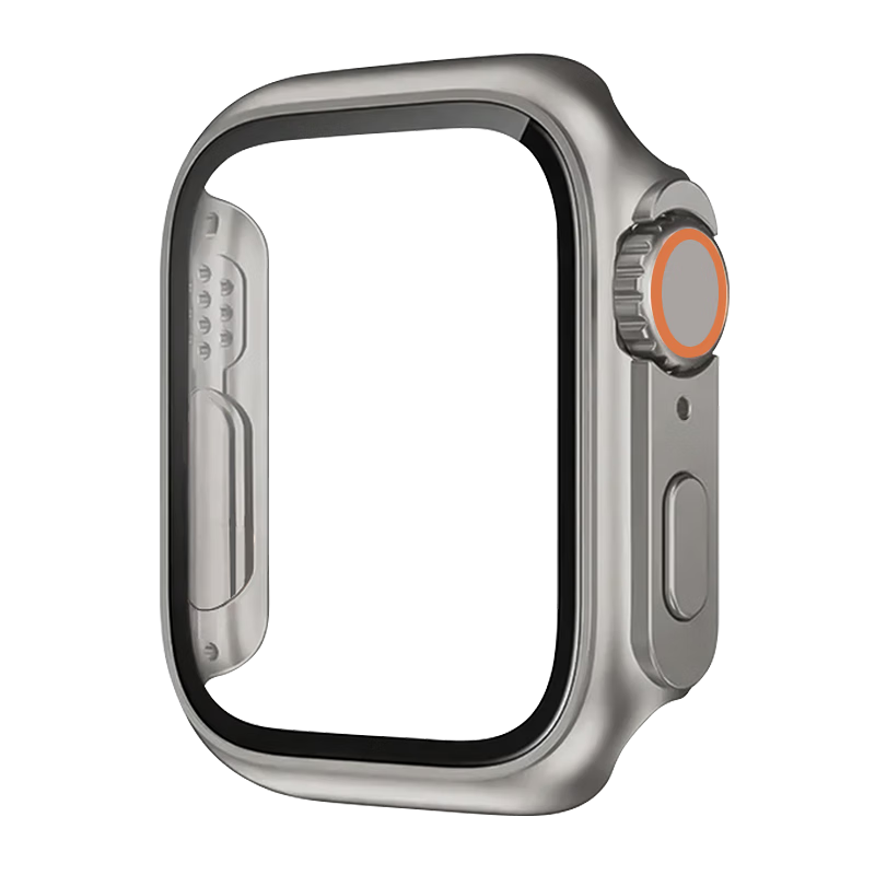MSSM [Instant Ultra] Compatible with Apple Watch Protective Case for S11/10/9/8/SE3, Apple Watch Tempered Glass Film Integrated Ultra Protective Cover Full Protection - 44mm