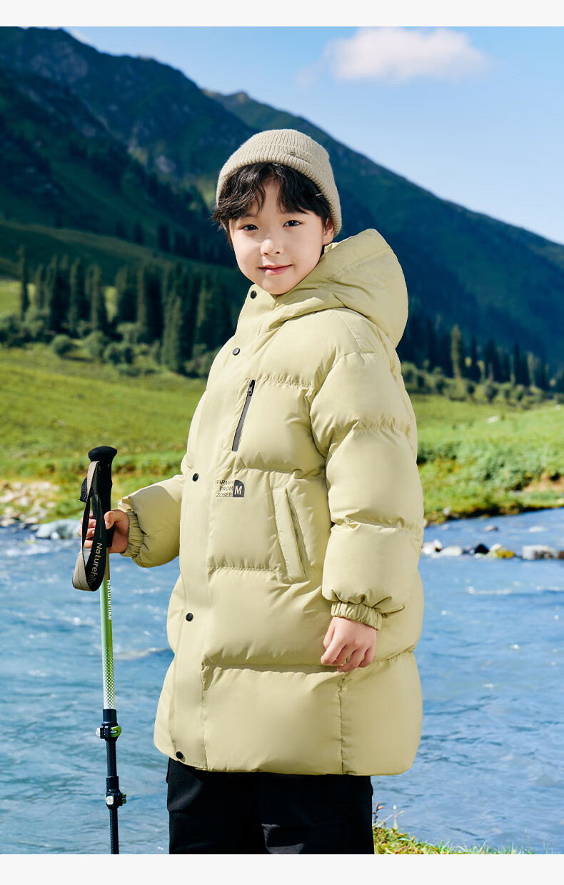 Zuoxi Boys' down Jacket, Long Style, Thickened New Design, Children's White Duck Down, Extreme Cold Black Gold Coat, Black, Size 110, New Year's Outfit 29