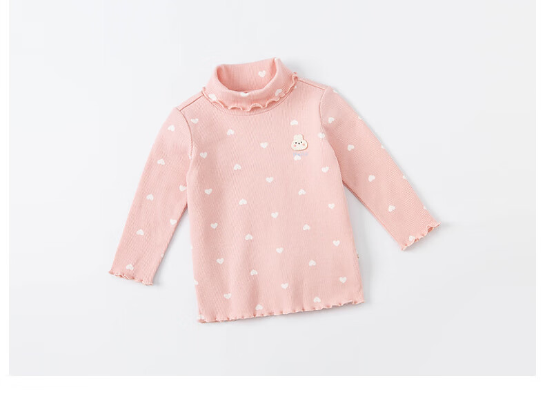 DAVE & BELLA Kids Pullover Girls Long Sleeve Turtleneck Winter T-Shirt Baby Stylish Base Shirt 6