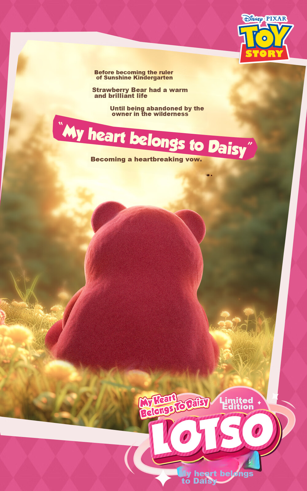 52TOYS Strawberry Bear Limited Edition - My Heart Belongs to DAISY Doll Figurine Trendy Toy Decoration National Day Gift 1