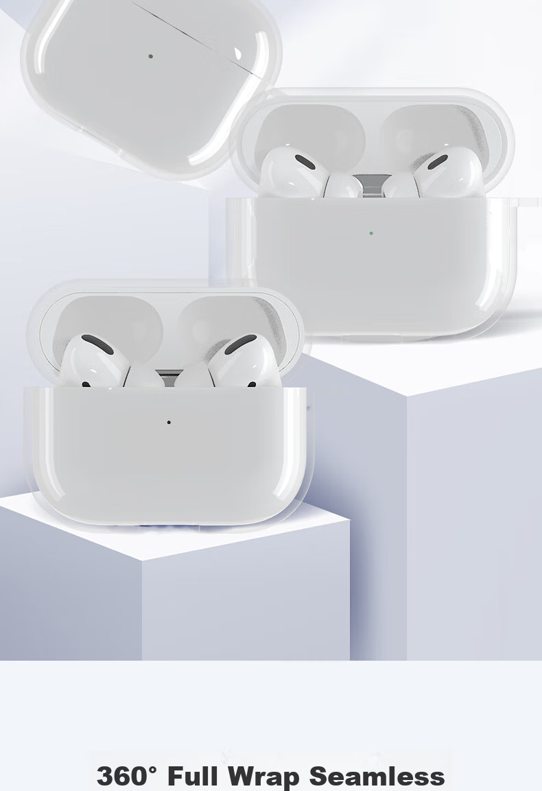 ESCASE AirPods Third Generation Protective Case Compatible with Apple 3rd Generation Wireless Bluetooth Earphones Shockproof Dustproof Transparent Silicone [Bare Phone Aesthetic + Lanyard] 2