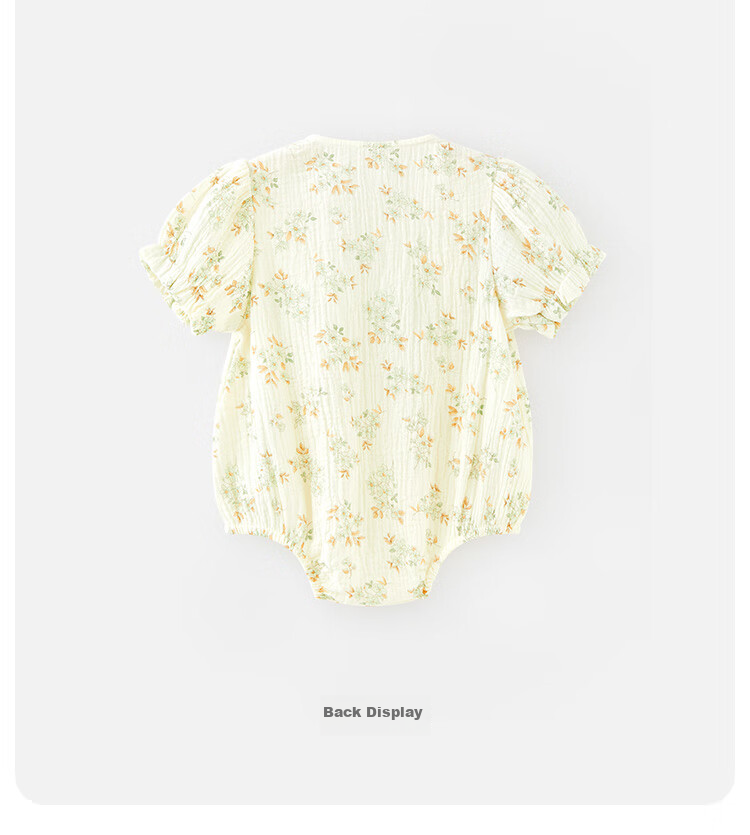 Wismorni Baby Girl Short-Sleeve Bodysuit, Summer Thin Style, Infant Cute Clothing, Romper, Summer Outfit 14