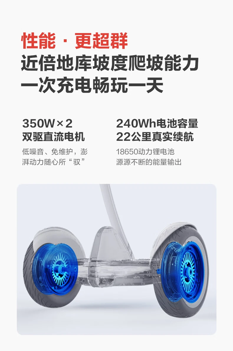 No.9 balance car Xiaojiu Xiaomi somatosensory smart riding Mijia remote control drift adult electric car dual motor drive super long battery life white No.9 balance car Xiaojiu Xiaomi somatosensory smart riding Mijia remote control drift adult electric car dual motor drive super long battery life white
