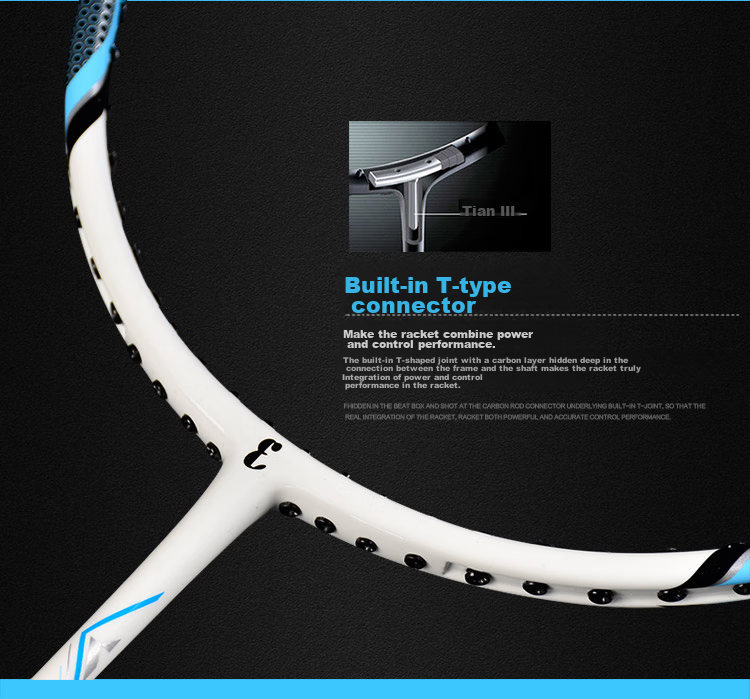 ENPEX Badminton Racket, Single Racket for Home Matches And Training, Carbon Composite Deep Sea Blue Feather Racket, Model 520B 6