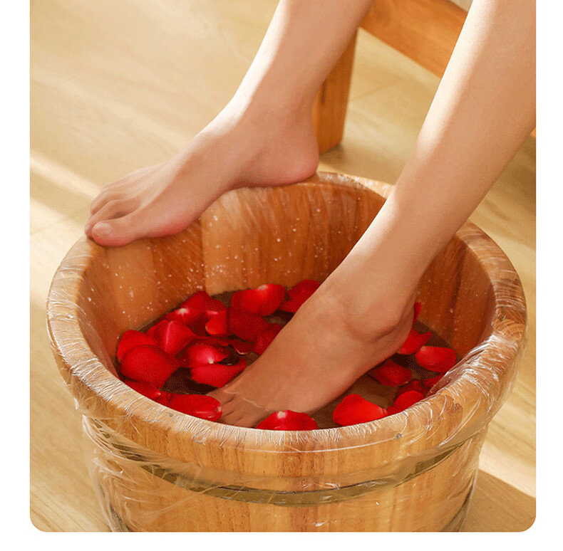 Jiebishi Disposable Foot Bath Bags, 80-Pack, Plastic Bags for Soaking Feet, Thickened Foot Therapy Bags for Wooden Buckets And Foot Wash Basins 22