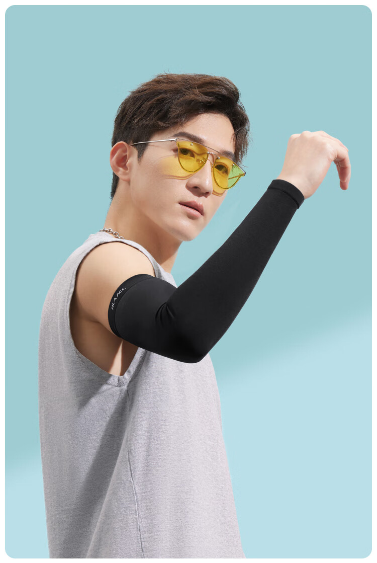 HLA Ice Sleeve Sun Protection Arm Sleeves for Men And Women, Loose-Fitting UV Protection Cooling Arm Sleeves for Outdoor Cycling 17