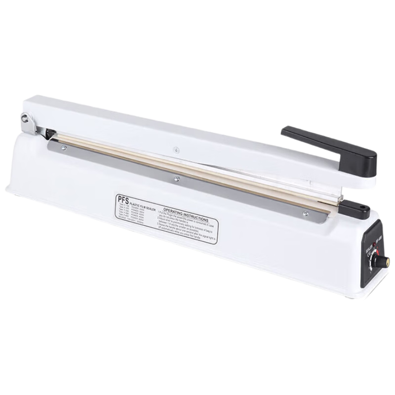 BJ Hand-Pressed Sealing Machine, Home Plastic Sealing Machine, Food Packaging Machine, Tea Bag Heat-Sealing Machine, Commercial White Iron Model, 40cm