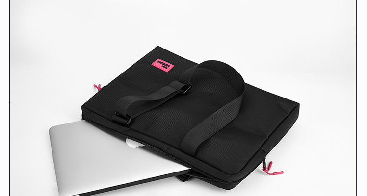 LEXON Shoulder Bag for Women, Laptop Bag with 13.3-Inch Inner Compartment, Fashionable Crossbody Bag, Lightweight Business Briefcase, Black 19
