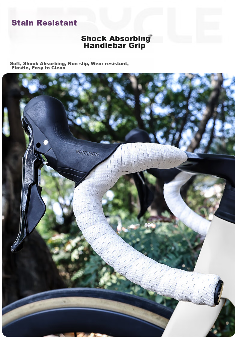 LEBYCLE Road Bike Handlebar Tape with Silicone Anti-Slip Dirt-Resistant Universal Handlebar Wrap for Bicycles, Cycling Accessories And Equipment 1