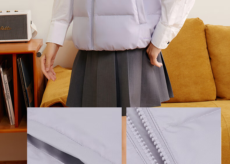 361° Men's Down Vest Autumn Winter New Waterproof Warm Sports Casual Running Stand Collar Jacket 652544401-4 46