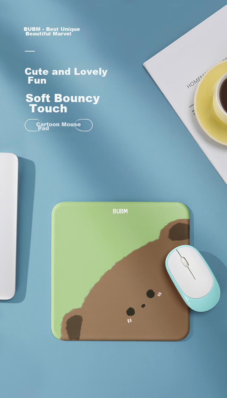 BUBM Keyboard Handrest Mouse Pad Wrist Rest Large Memory Foam Laptop Gaming Pad 87-Key Desktop Wrist Support Soft Palm Rest - Greedy Sleep Small Corgi 1