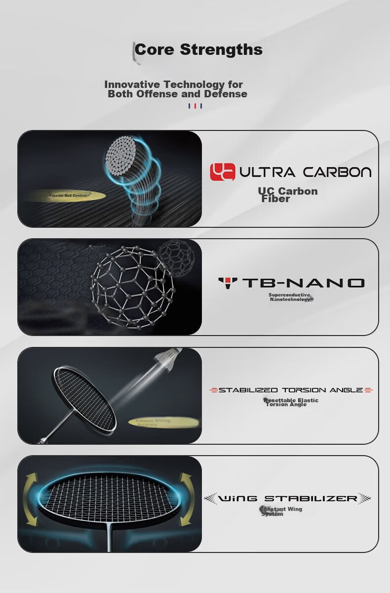 Li-Ning Badminton Racket Leiting 50 Full Carbon Advanced Offensive Racket, 5U Unstrung 3