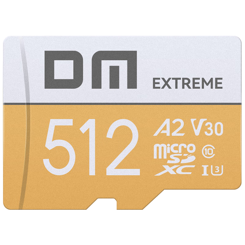 DM 512GB TF (MicroSD) Memory Card Gold Card A2 V30 for Game Mobile Phone Dash Cam Surveillance Camera Multi-Device Compatible High-Speed Memory Card