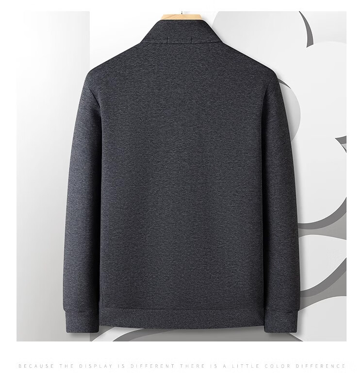 MONTAGUT Air Layer Cardigan Men's Solid Color Sweatshirt Portable Casual Jacket Shadow Blue 3XL 4