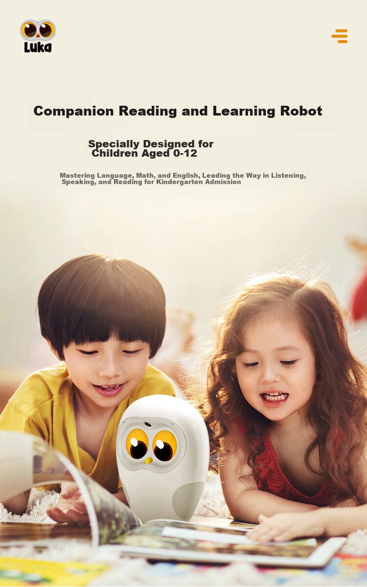 Ling Luka Hero Picture Book Reading Robot, JINGDONG JoyInside Companion Robot, Children's English Bilingual Chinese And English for Ages 3-6 Gift Box Set 2