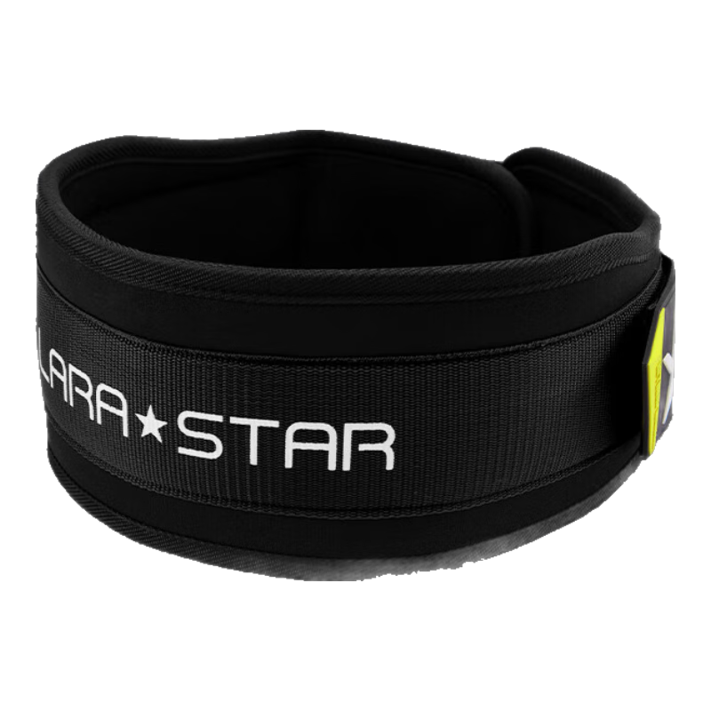 LARASTAR Peak Series Fitness Waist Belt for Men, Deadlift Squat Strength Training Weightlifting Back Support Belt Basic Model Black M