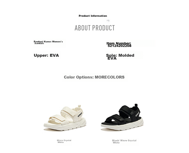 ERKE Women's Sandals, New Autumn Release, Breathable Soft Sole Comfortable Beach Shoes, Outdoor Casual Slippers, Couple Style | Zhulang 1