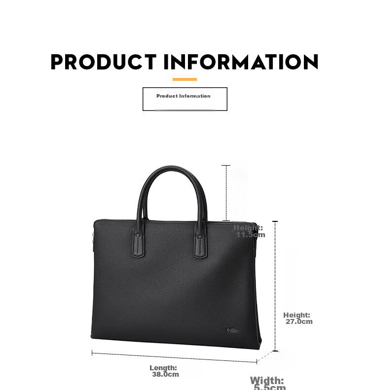 Goldlion Business Briefcase, Handbag, Fashionable Men's Bag, Large Capacity Laptop Bag, Birthday Gift 16