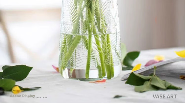 Jidukongjian Glass Vase, Flower Arrangement Vase, Hydroponic Plant Ecological Bottle, Transparent Desktop Vase for Living Room And Office Desk, Home Decor Ornament 5
