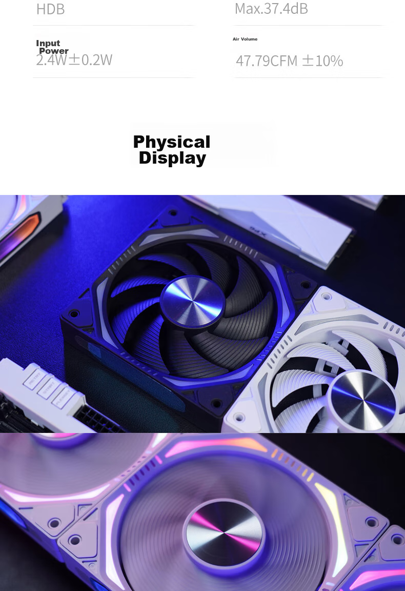 Wanjia Star Chain Building Blocks White Forward Three-Pack 12CM Water-Cooled Case Fan Module Wireless Assembly/ARGB Lighting Sync/PWM Temperature Control 11