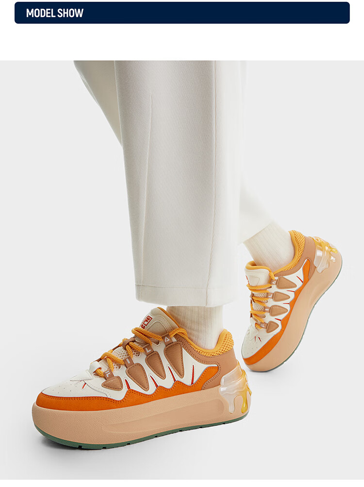 FILA Official Women's CARROT Modern Sneakers Thick Sole Height Increasing Sports Shoes 20