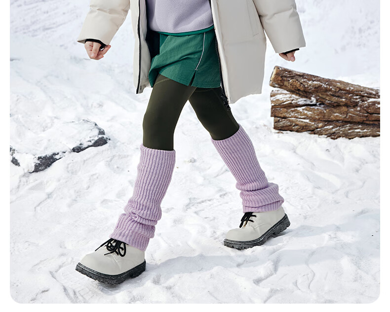 SNOWFLYING Children's Clothing, Boys' down Jacket, Thickened for Older Children, Girls' Mid-Length down Coat, Warm Beige, Size 140 38