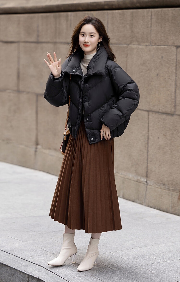 Dme [Urban Light Outdoor] Winter 400T Spring Yafang Pressure-Elastic Fluffy 90% Duck Down Puffer Jacket down Coat for Wome 13