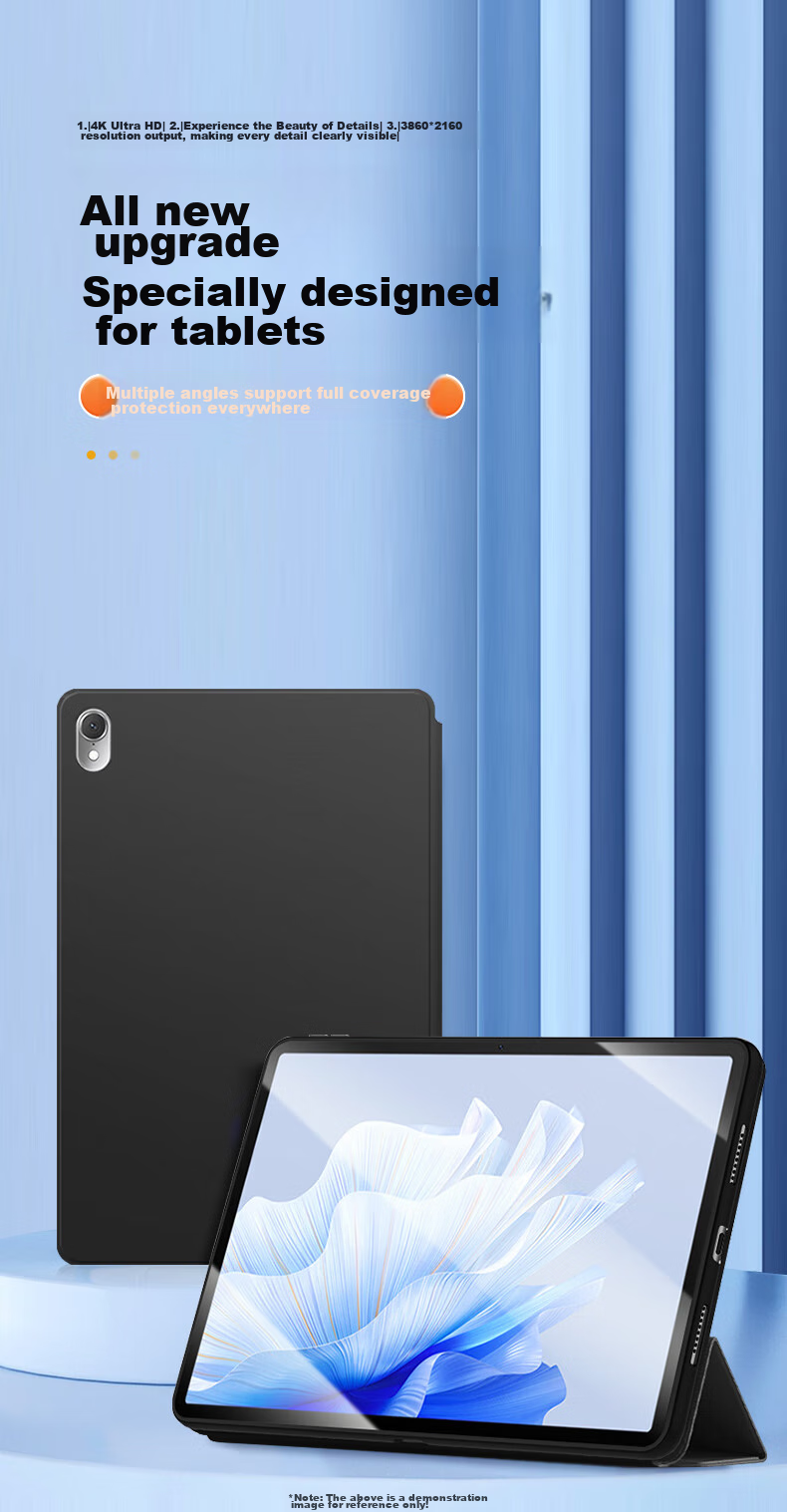 Kulefeng Huawei MatePad Mini 8.8-Inch 2025 Protective Case, Huawei Tablet Five Ultra-Thin Full Protection Shockproof Flip Cover, Tri-Fold Smart Leather Case Outer Shell 4