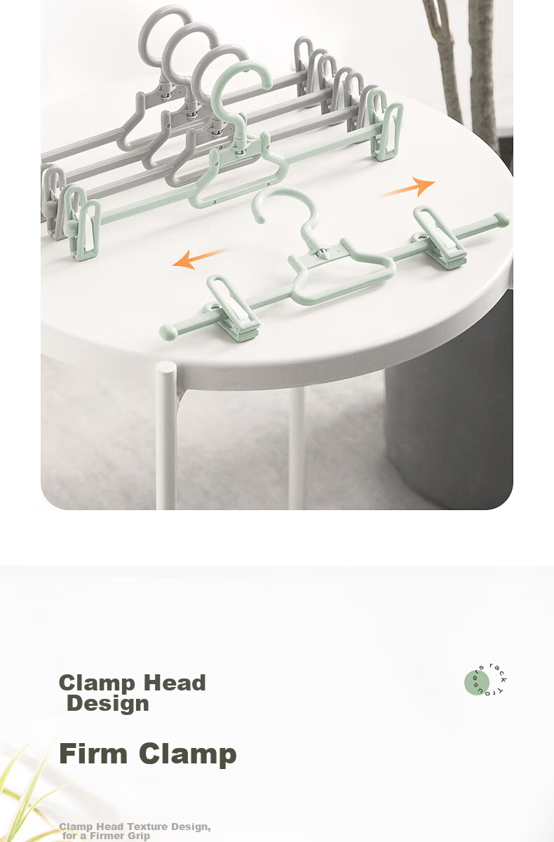 CHAHUA Pants Hanger with Clips, Stackable, Holds 10 Pieces, Specialized for Hanging And Storing Pants 2