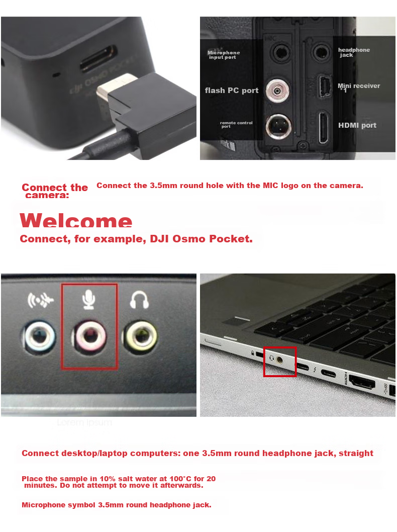 BOYA Audio Cable, 3.5mm TRS Female to Apple Lightning Male Adapter, Microphone Conversion Cable, Connection Wire, 0.1 Meter, BY-K8 8