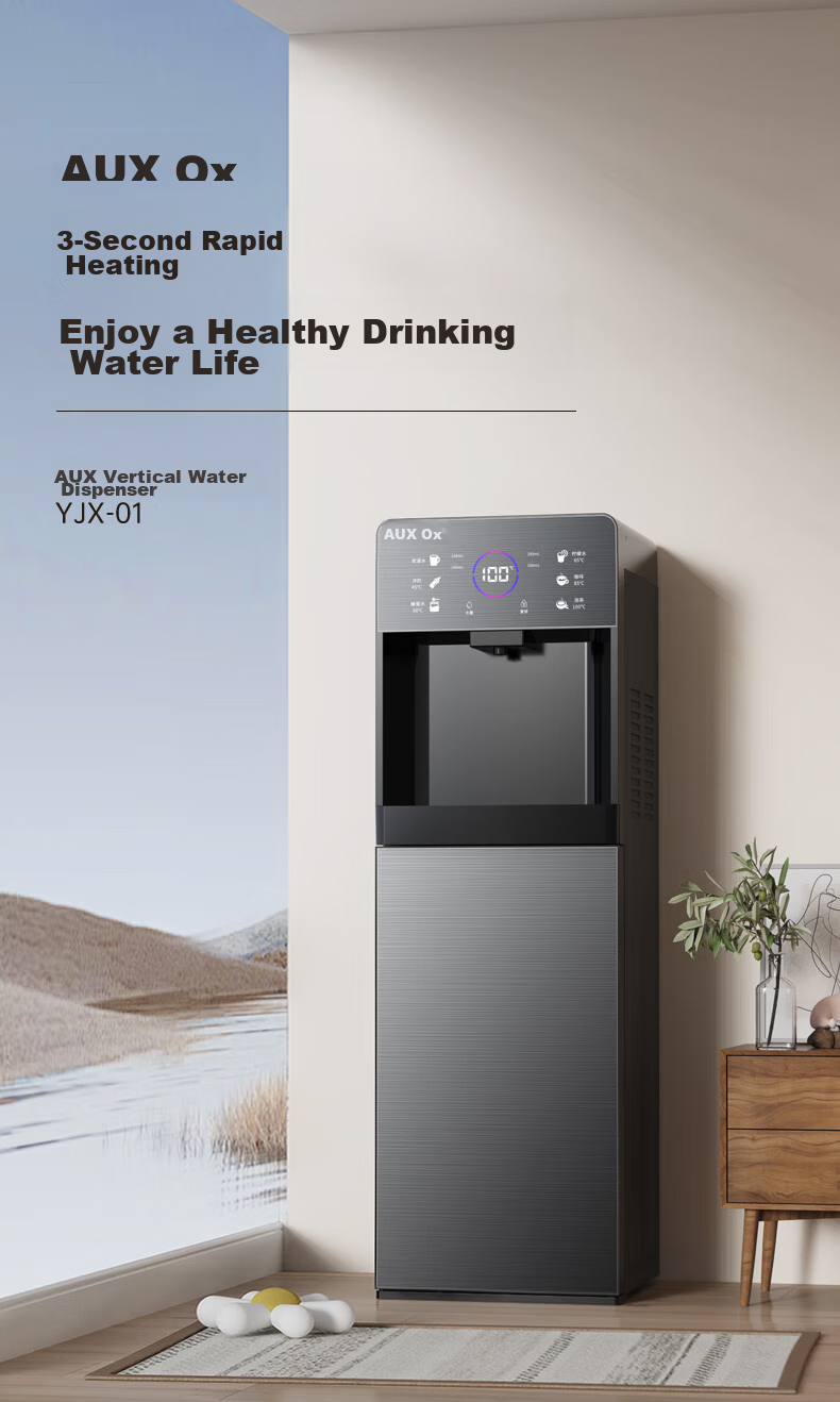AUX Instant Hot Water Dispenser, Bottom-Loading Household Thermos Cup, Milk-Making Stand-Up Warm-Type Rapid Heating Bottom-Placed Water Bucket Dispenser, Instant Hot Drinking Gray Warm-Type YJX-01 1