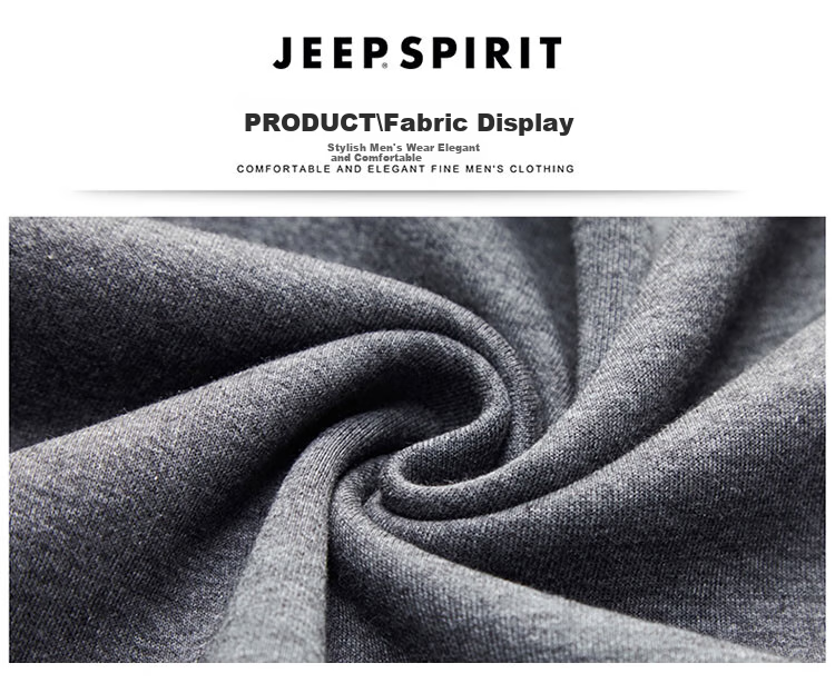 JEEP SPIRIT Men's Sweatshirt, Autumn And Winter Long-Sleeve T-Shirt, Men's Casual Outerwear, Black, Size M 5