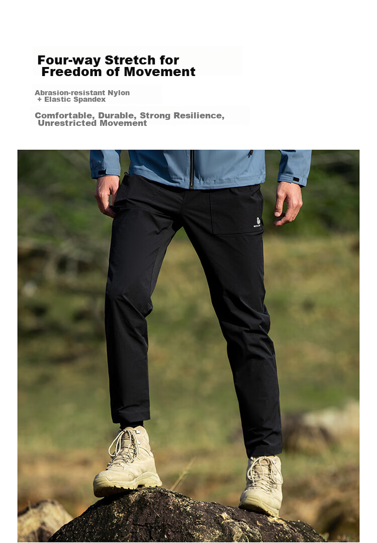 SCALER Quick-Dry Pants for Men, Summer Breathable Elastic Straight-Leg Casual Sports Trousers for Women F3514408 5