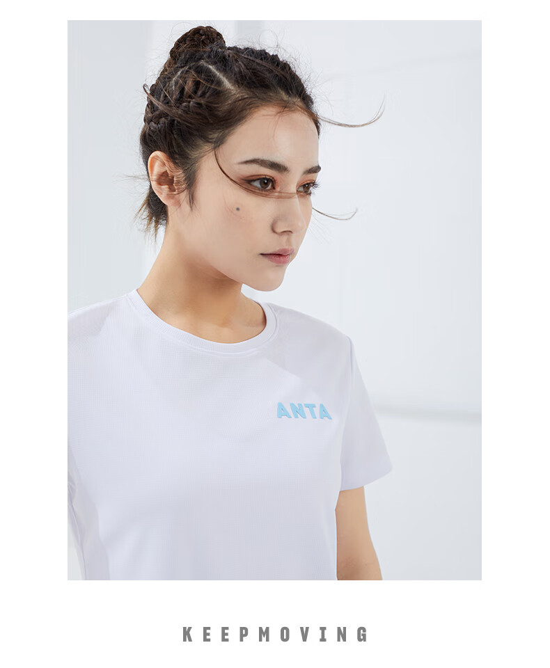 Anta Quick-Dry Sports Set | Women's Summer New Breathable Short Sleeve and Shorts Badminton Two-Piece Set with Anti-Exposure Design 49