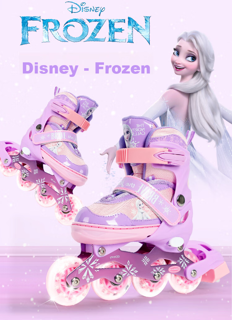 Disney Ice Skates for Children, Adjustable Professional Roller Skates for Boys And Girls Beginners, Birthday Gift 21