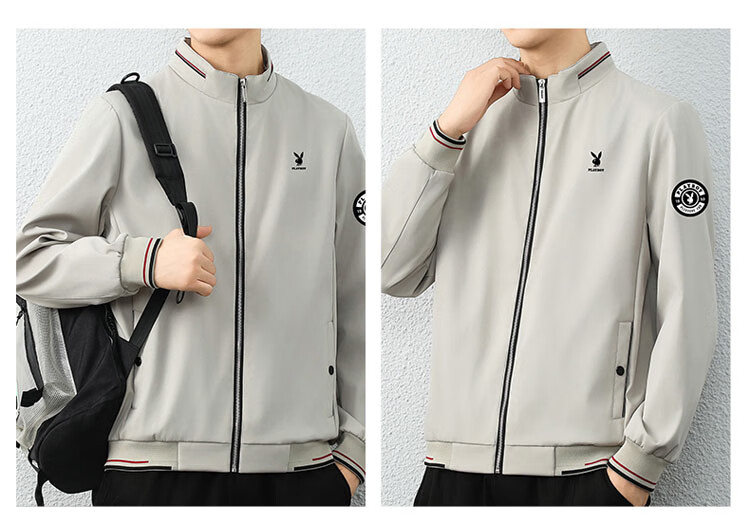 PLAYBOY Men's Autumn Winter Jacket Casual Baseball Jacket Trendy Japanese Style Premium Men's Clothing 13