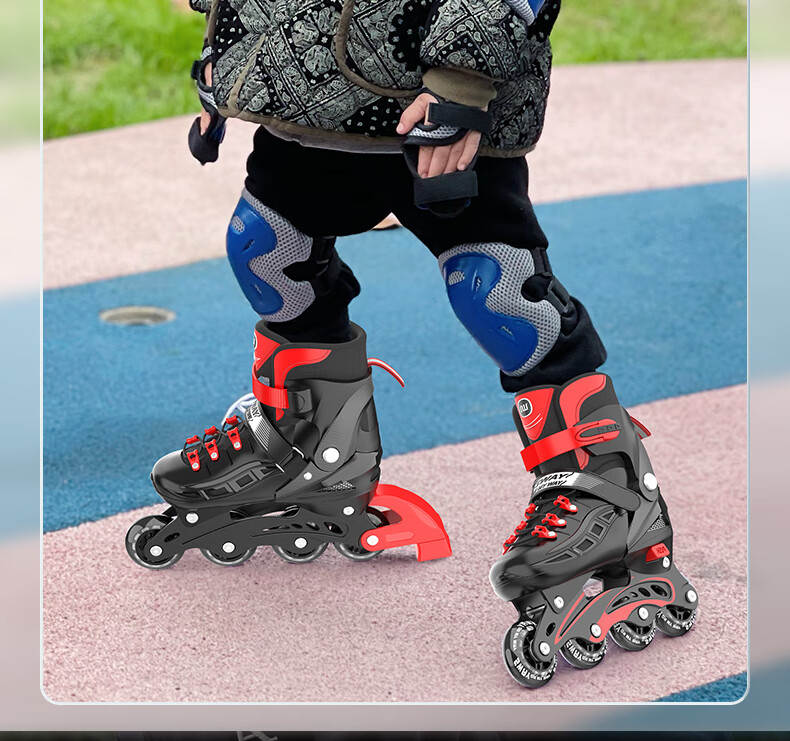 SWAY Roller Skates for Children, Inline Skates Set with Adjustable Wheels for Boys And Girls, Roller Skates for Beginners And Older Kids S7 24