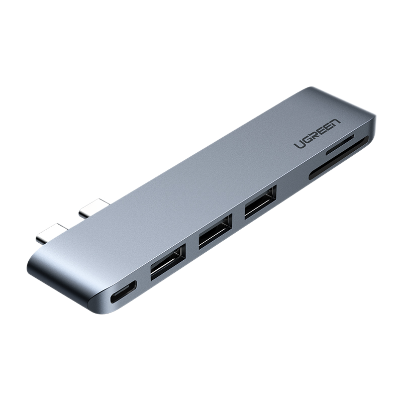 UGREEN Type-C Expansion Dock, Direct Plug-In Expansion Dock for Apple MacBook Pro/Air, Compatible with M3/M4 Chip Laptops, Thunderbolt 4/5 Converter, USB 3.0 Card Reader, C Port