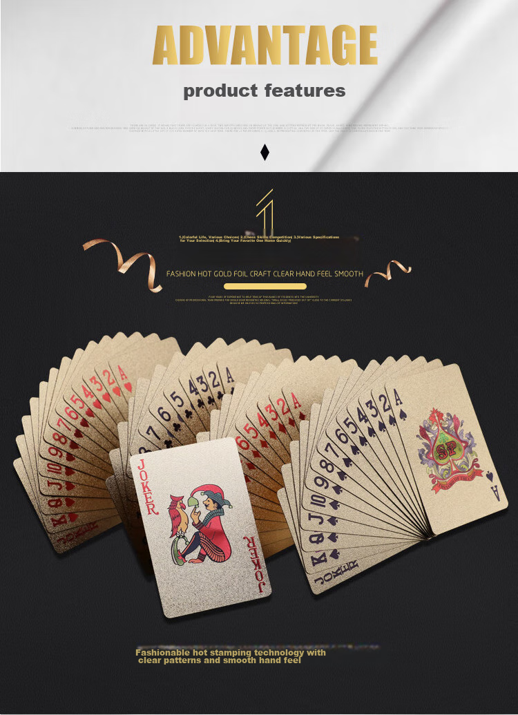 Zihu Texas Hold'em Poker Card Set, PVC Plastic Waterproof Frosted Durable Creative Silver Foil Checkered Guandan Playing Cards 3