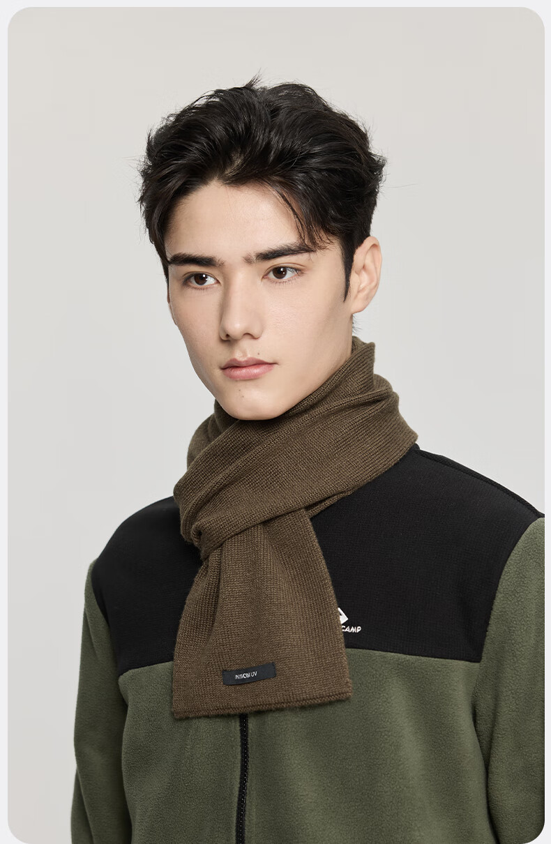 MISSION UV Sheep Wool Scarf for Men, Autumn And Winter Warm Neck Gaiter, Lightweight Outdoor Neck Warmer, Wearable Scarf 12