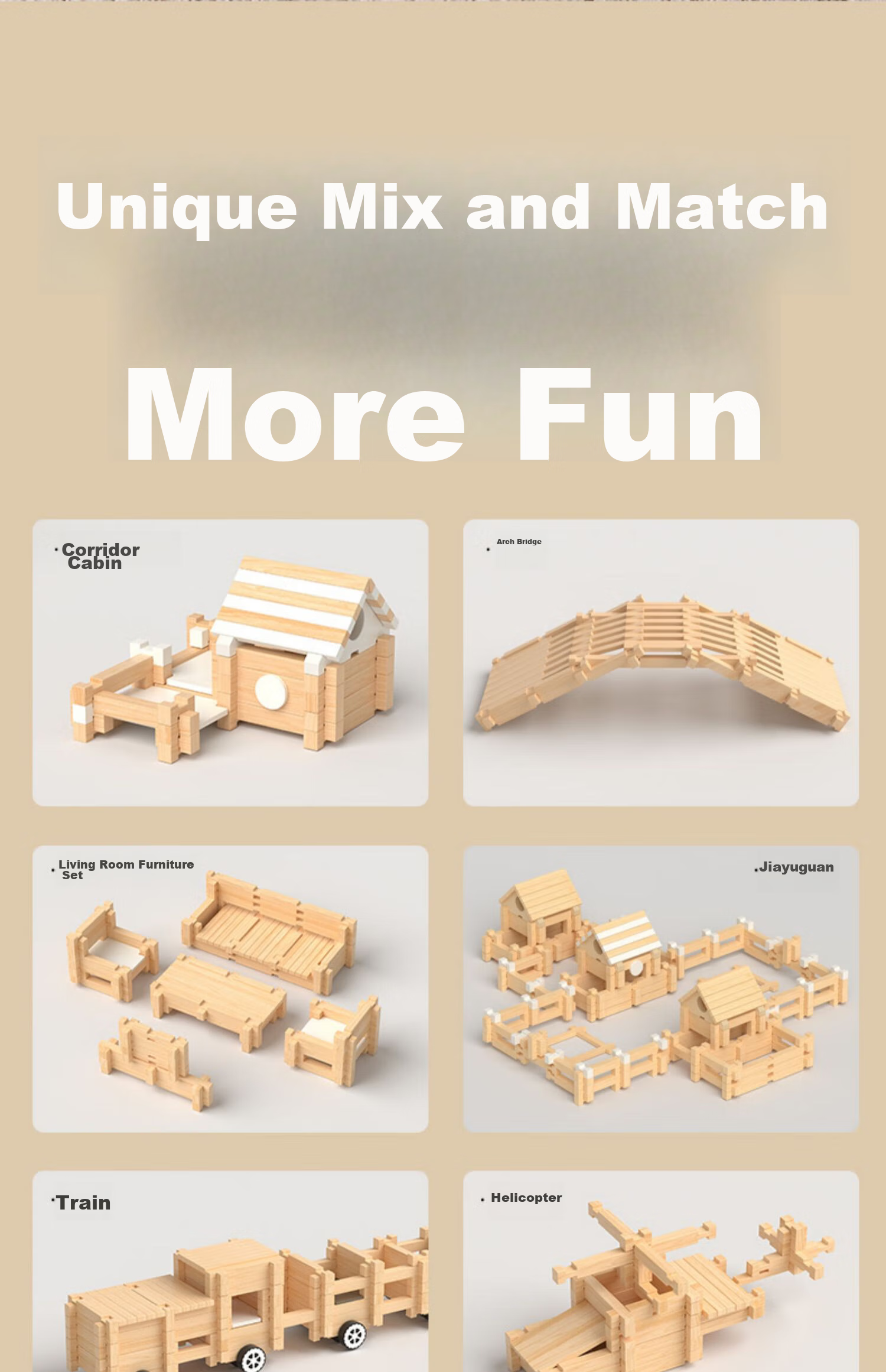 SHIGUANGXUE Lu Ban Mortise And Tenon Building Blocks, Children's Toy House, Construction Game, Wooden Toys, Birthday Gift for Boys And Girls 20