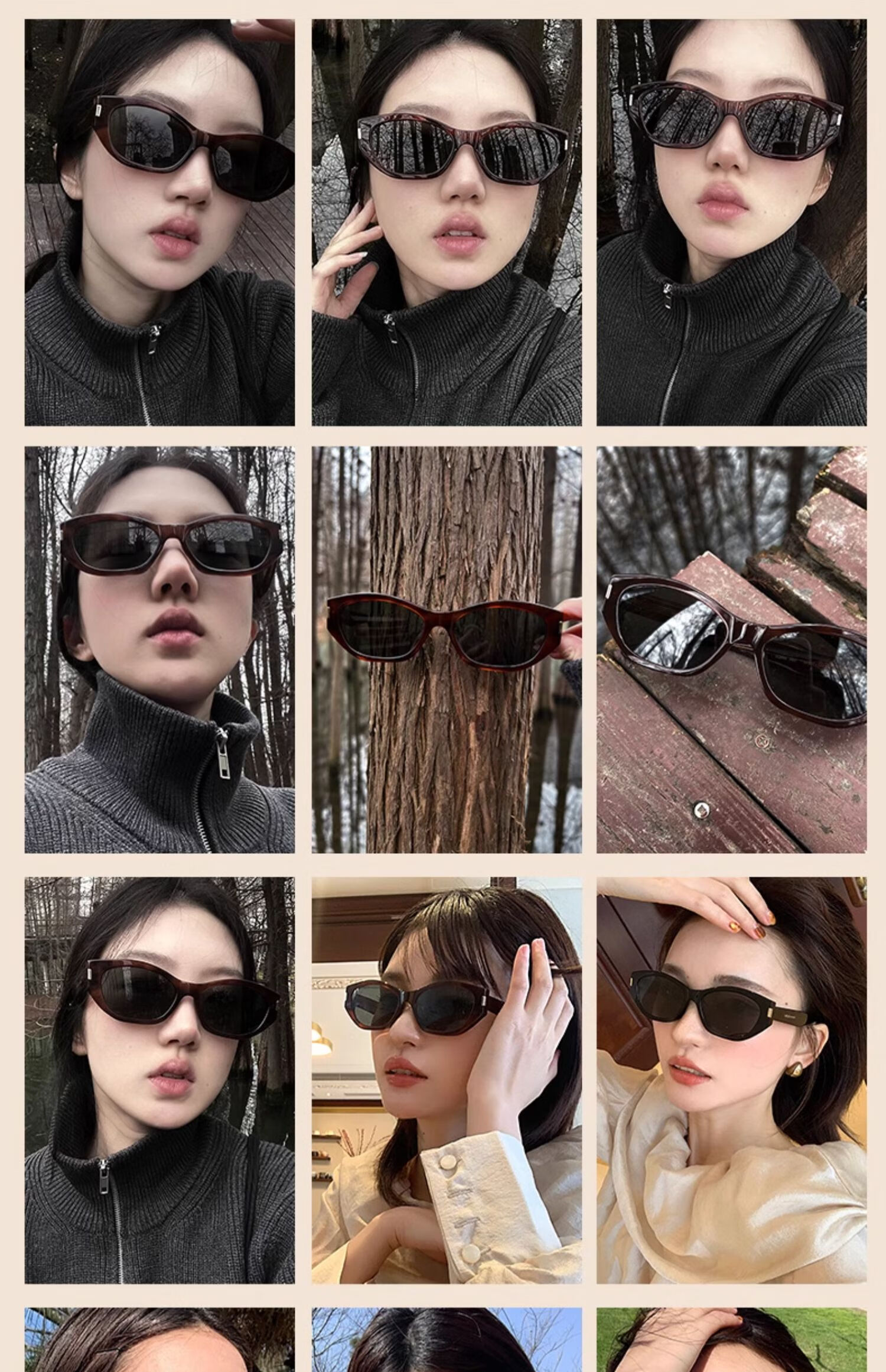 HELEN KELLER Sunglasses for Men And Women, New Style UV Protection Polarized Sunglasses for Driving, Outdoor Sun Protection, High-End Cat-Eye Sunglasses 22