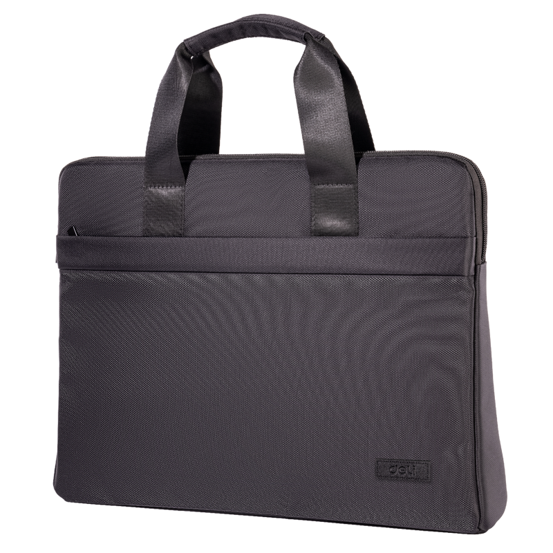 Deli Thick Three-Dimensional Office Handbag/conference Bag/business Bag/briefcase with Zipper Laptop Briefcase for Men, Portable, Black