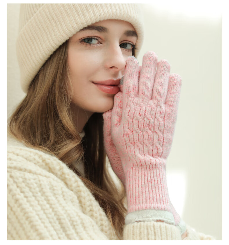 TUCANO Men's Wool Touchscreen Gloves Thickened Warm Winter Cycling Driving Knitted Gloves Gift for Boyfriend 14