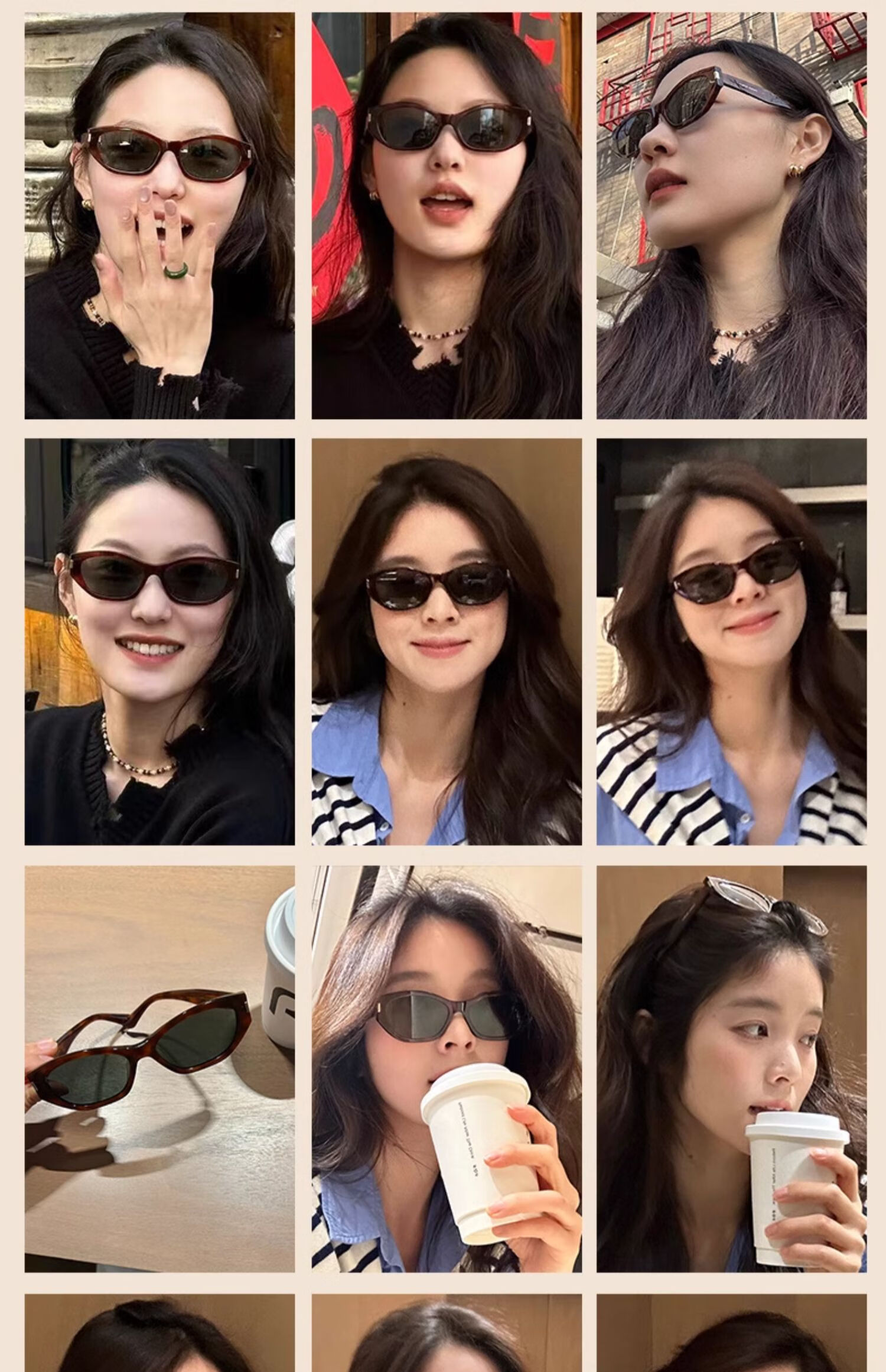 HELEN KELLER Sunglasses for Men And Women, New Style UV Protection Polarized Sunglasses for Driving, Outdoor Sun Protection, High-End Cat-Eye Sunglasses 14