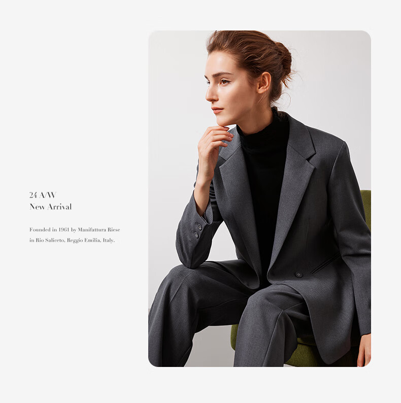 Navigare Women's Commuter Casual Blazer, Simple And Elegant Work Suit Jacket 2331804506 42