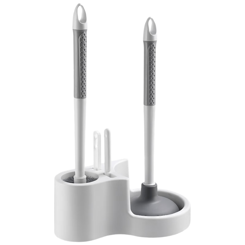 PINYU Toilet Brush, Bathroom Cleaning Brush, No Dead Angle Toilet Cleaner, Clog Remover Tool, Wall-Mounted Toilet Cleaning Brush Set