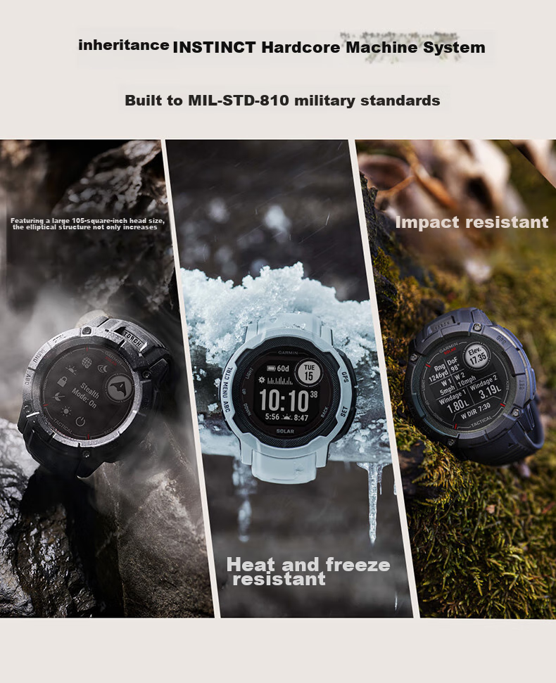 GARMIN Instinct 3 AMOLED Dark Abyss Black (50mm) Heart Rate Outdoor Running Cycling Sports Watch 7